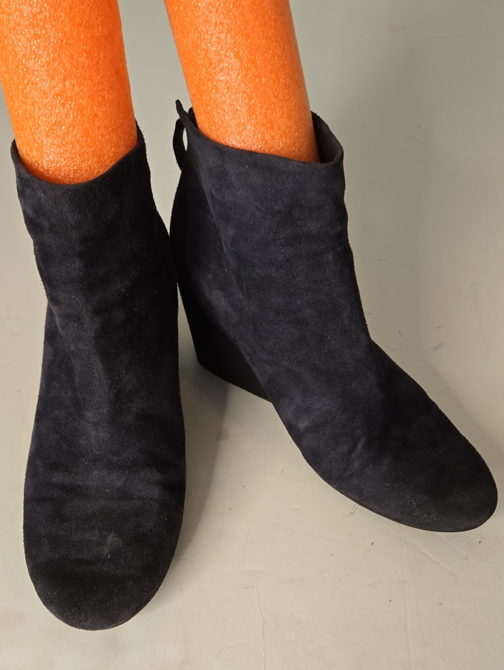Marsell Blue Suede Wedge Ankle Boots EU 39.5 US 8.5